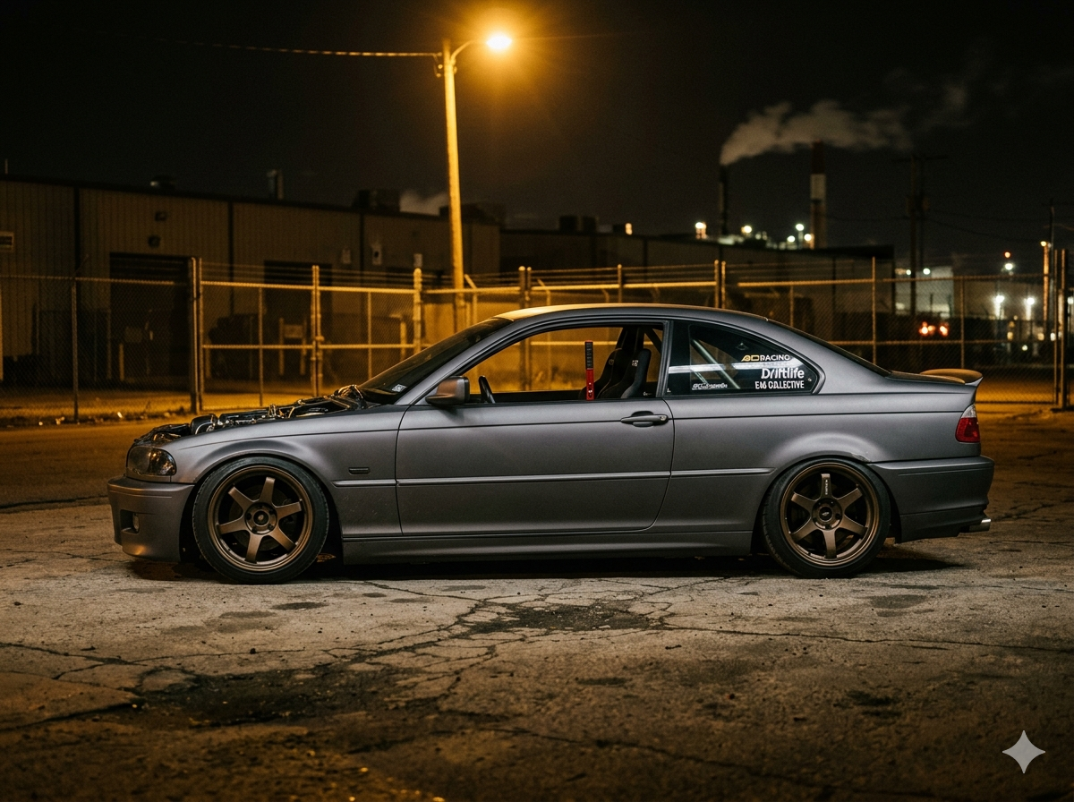 BMW E46 после street-drift подготовки